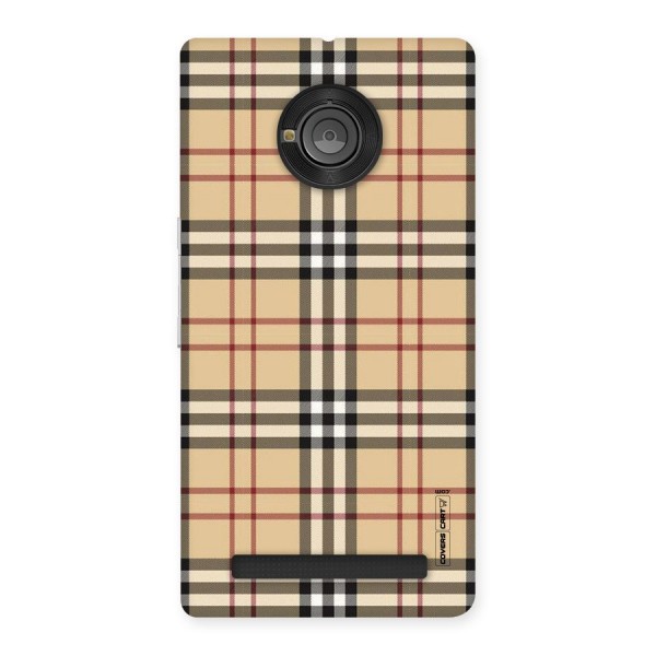 Beige Check Back Case for Yu Yuphoria