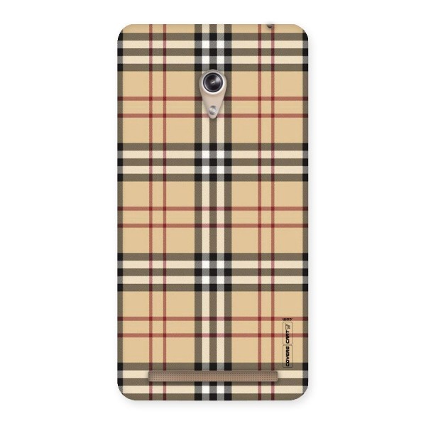 Beige Check Back Case for Zenfone 6