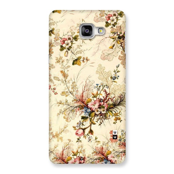 Beige Floral Back Case for Galaxy A9