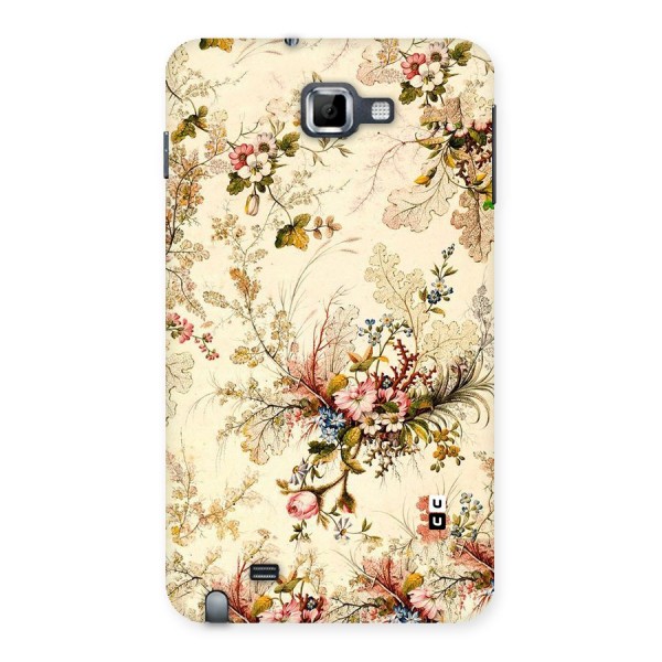 Beige Floral Back Case for Galaxy Note