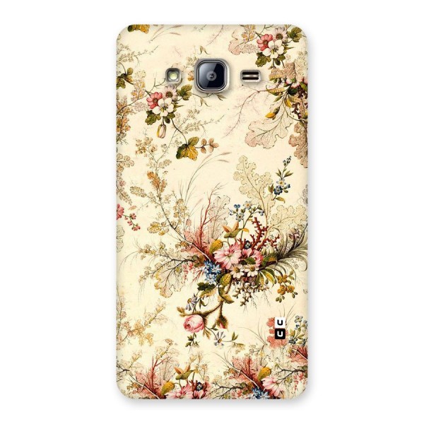 Beige Floral Back Case for Galaxy On5