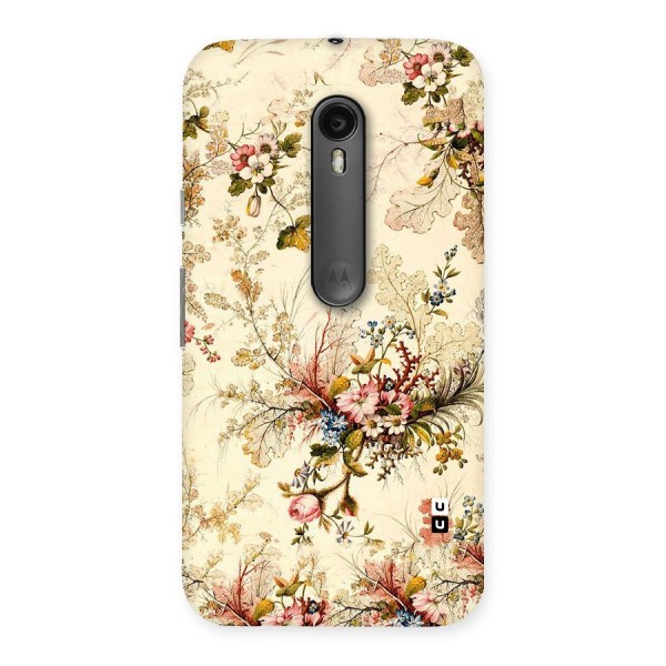 Beige Floral Back Case for Moto G3