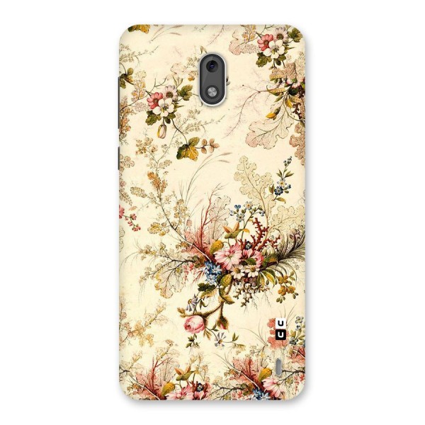 Beige Floral Back Case for Nokia 2