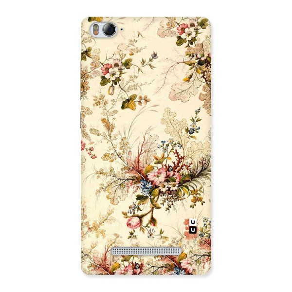 Beige Floral Back Case for Xiaomi Mi4i