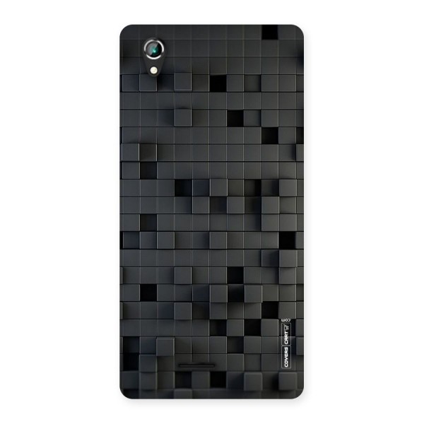 Black Bricks Back Case for Lava Iris 800