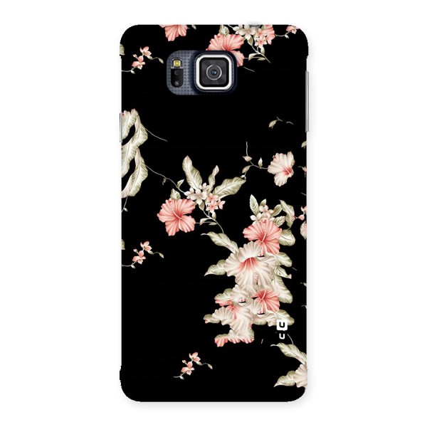 Black Floral Back Case for Galaxy Alpha