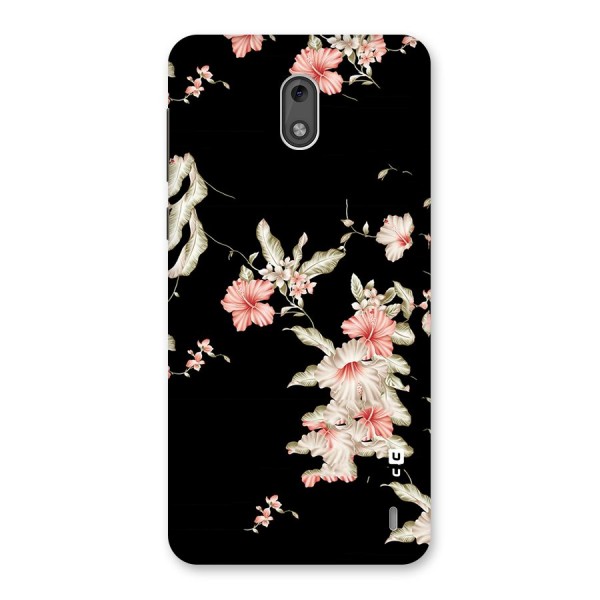 Black Floral Back Case for Nokia 2