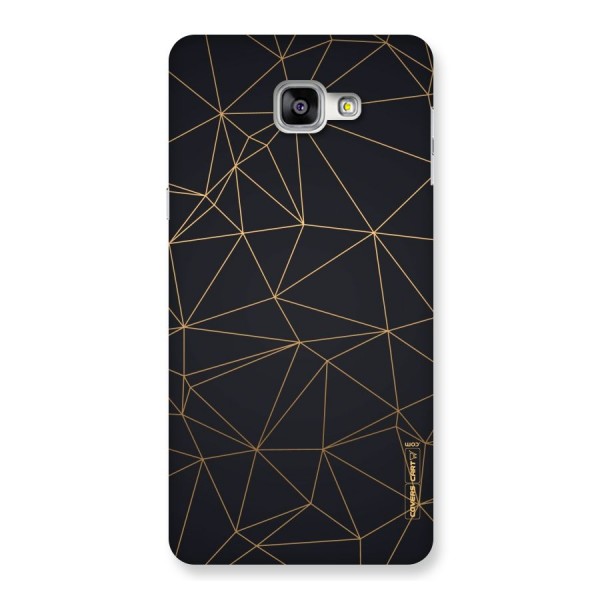 Black Golden Lines Back Case for Galaxy A9