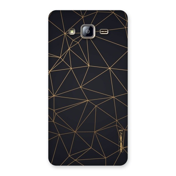 Black Golden Lines Back Case for Galaxy On5