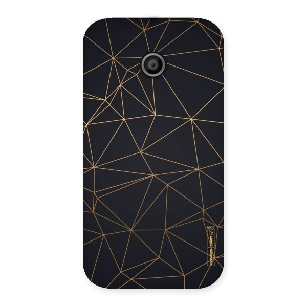 Black Golden Lines Back Case for Moto E