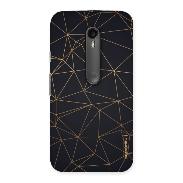 Black Golden Lines Back Case for Moto G3