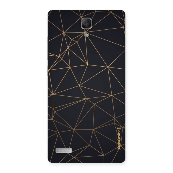 Black Golden Lines Back Case for Redmi Note