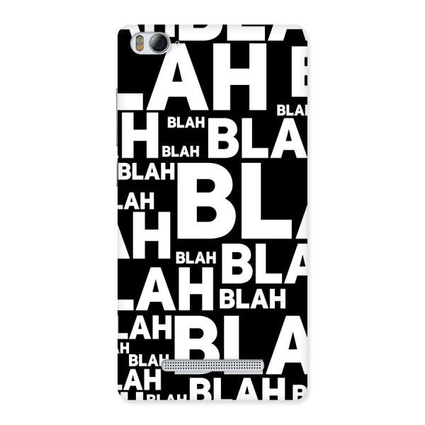 Blah Blah Pattern Back Case for Xiaomi Mi4i