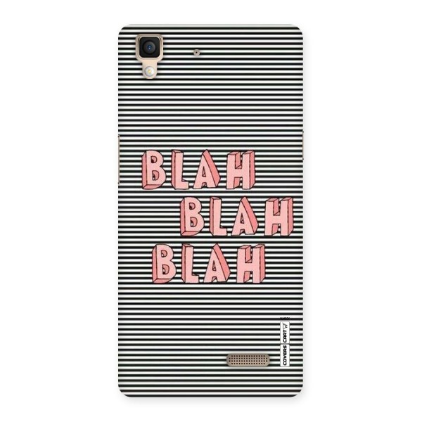 Blah Stripes Back Case for Oppo R7