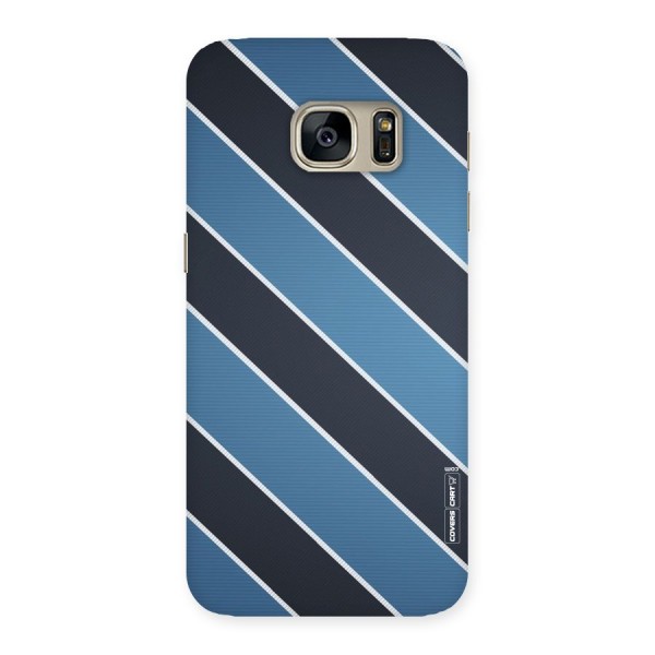 Blue Black Stripes Back Case for Galaxy S7