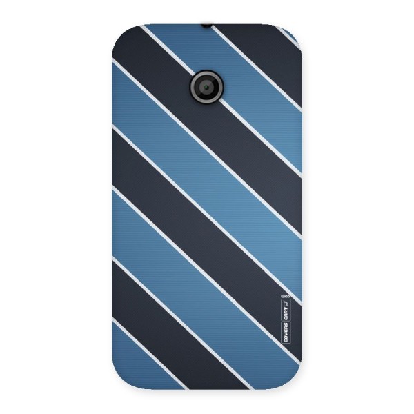 Blue Black Stripes Back Case for Moto E