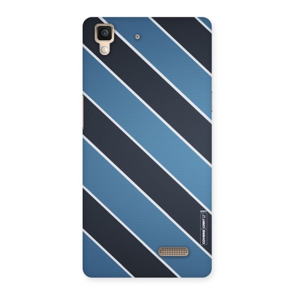 Blue Black Stripes Back Case for Oppo R7