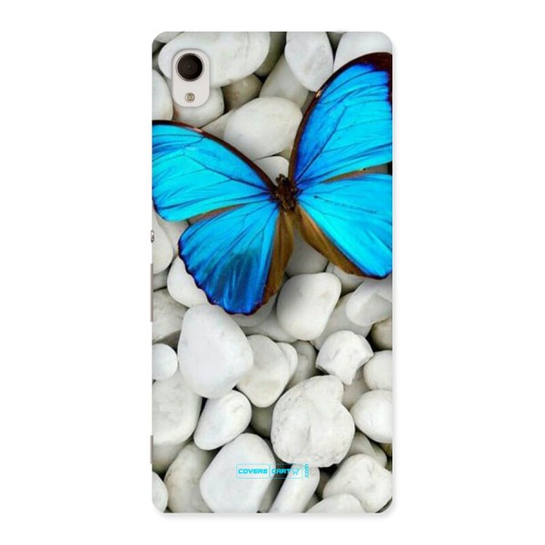 Blue Butterfly Back Case for Xperia M4 Aqua