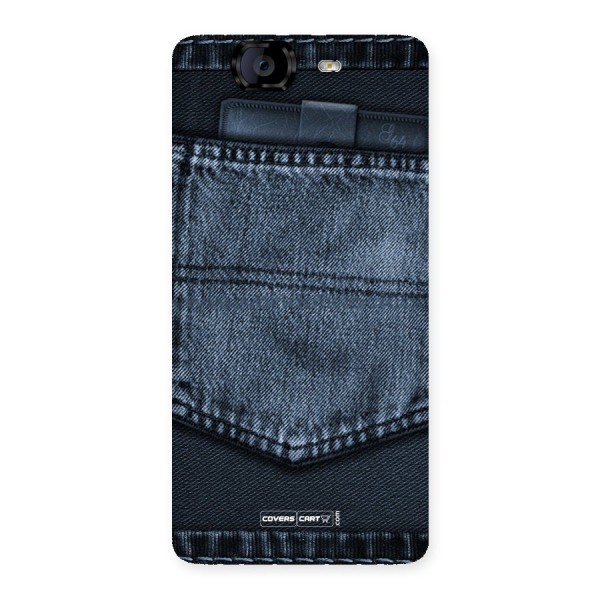 Blue Denim Back Case for Canvas Knight A350