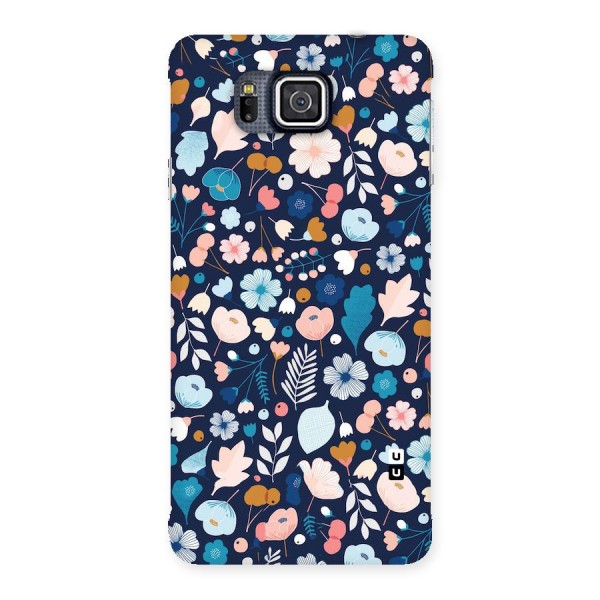 Blue Floral Back Case for Galaxy Alpha