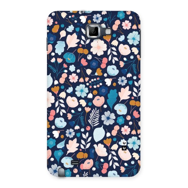 Blue Floral Back Case for Galaxy Note