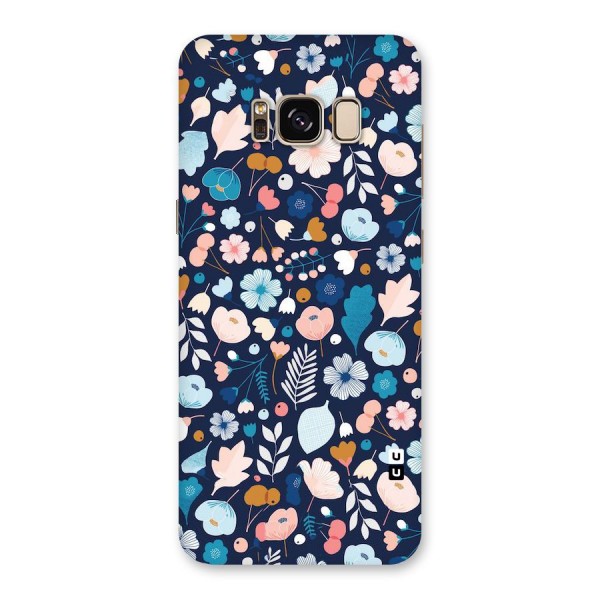 Blue Floral Back Case for Galaxy S8