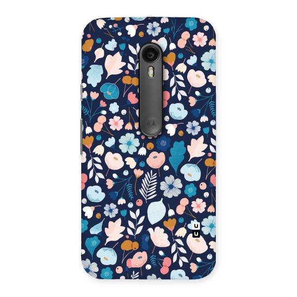 Blue Floral Back Case for Moto G3