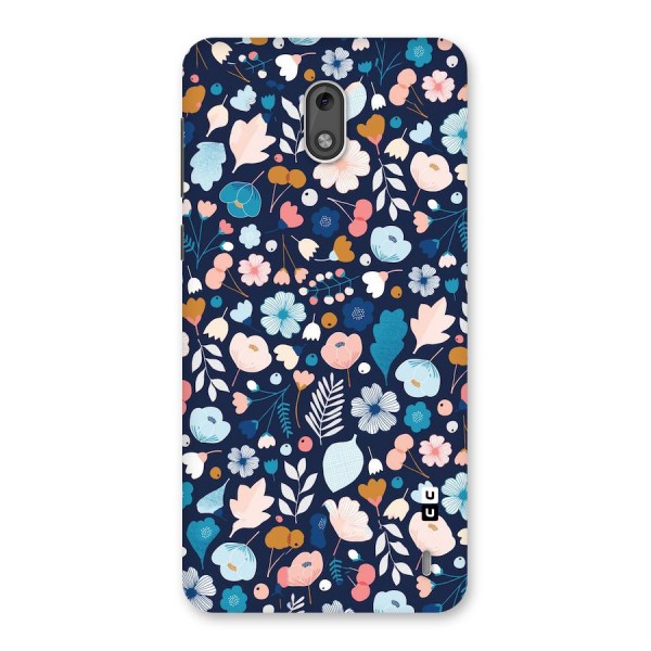 Blue Floral Back Case for Nokia 2