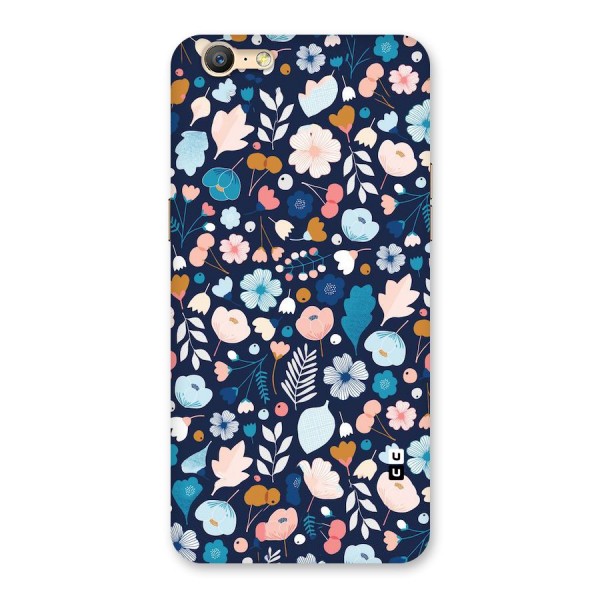 Blue Floral Back Case for Oppo A57