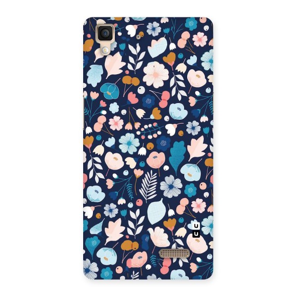 Blue Floral Back Case for Oppo R7