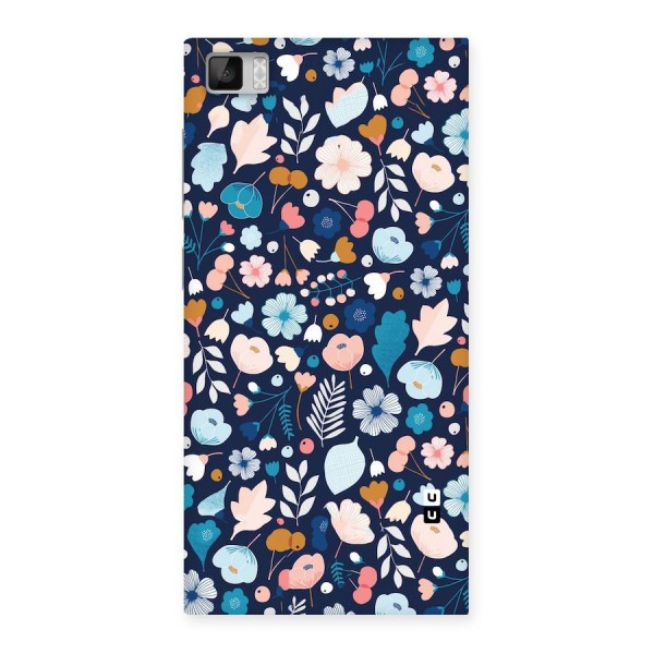 Blue Floral Back Case for Xiaomi Mi3