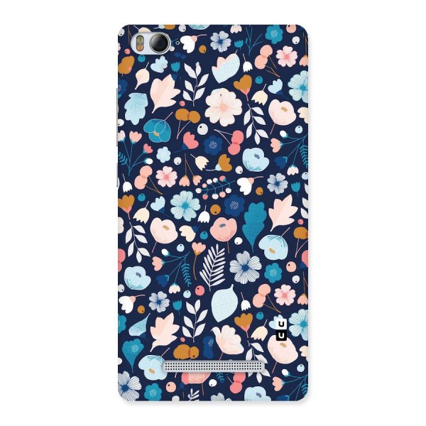 Blue Floral Back Case for Xiaomi Mi4i