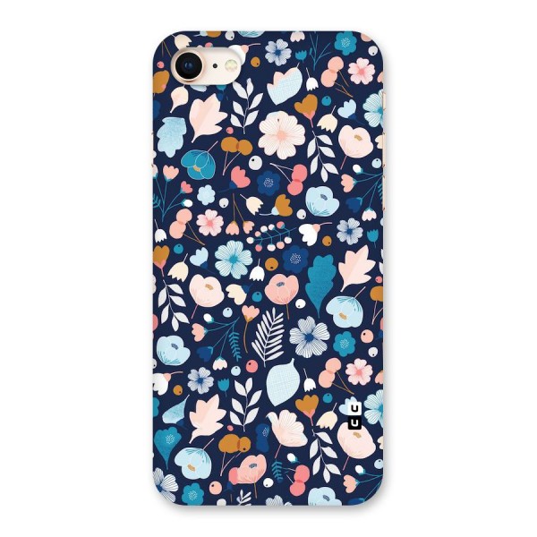 Blue Floral Back Case for iPhone 8