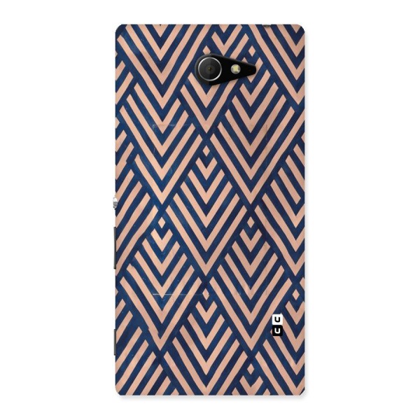 Blue Peach Back Case for Sony Xperia M2