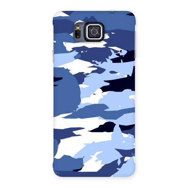 Blue White Canvas Back Case for Galaxy Alpha