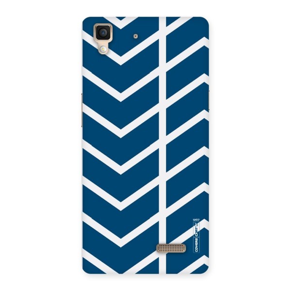 Blue White Pattern Back Case for Oppo R7