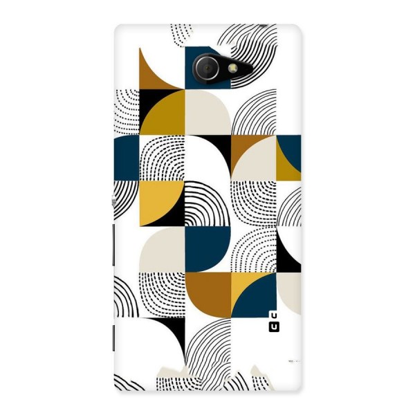 Boxes Pattern Back Case for Sony Xperia M2