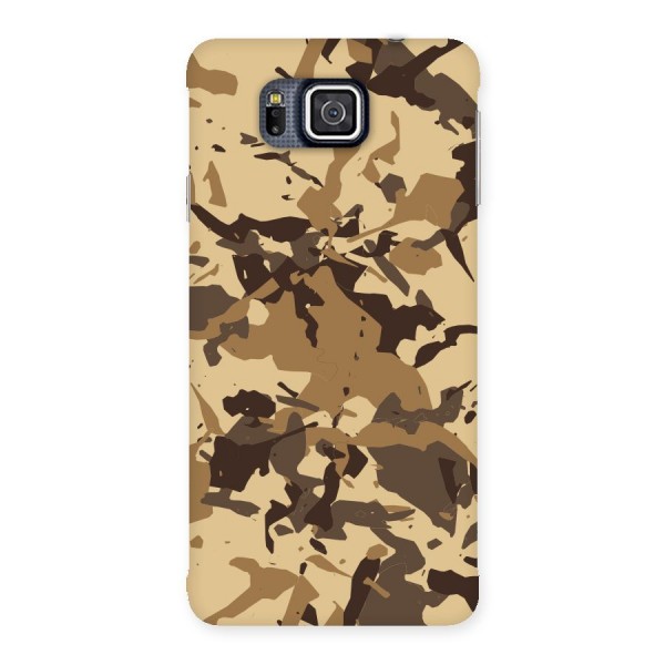 Brown Camouflage Army Back Case for Galaxy Alpha