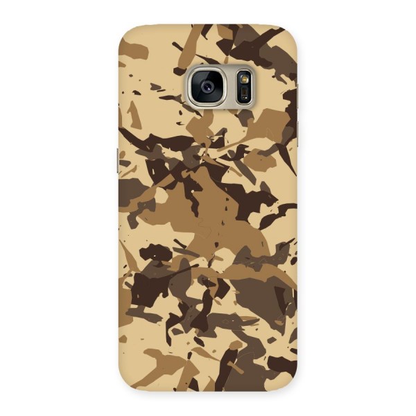 Brown Camouflage Army Back Case for Galaxy S7