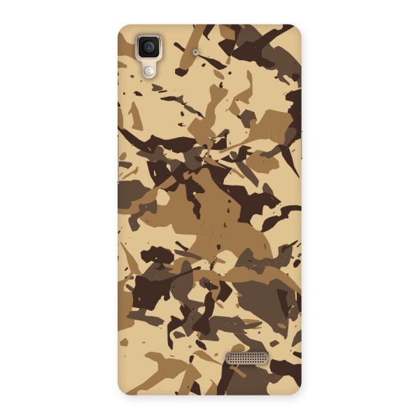 Brown Camouflage Army Back Case for Oppo R7