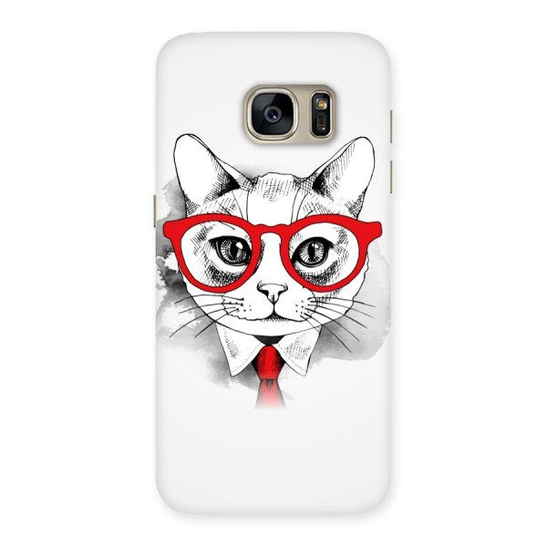 Business Cat Back Case for Galaxy S7