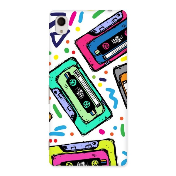 Cassette Pattern Back Case for Xperia M4 Aqua