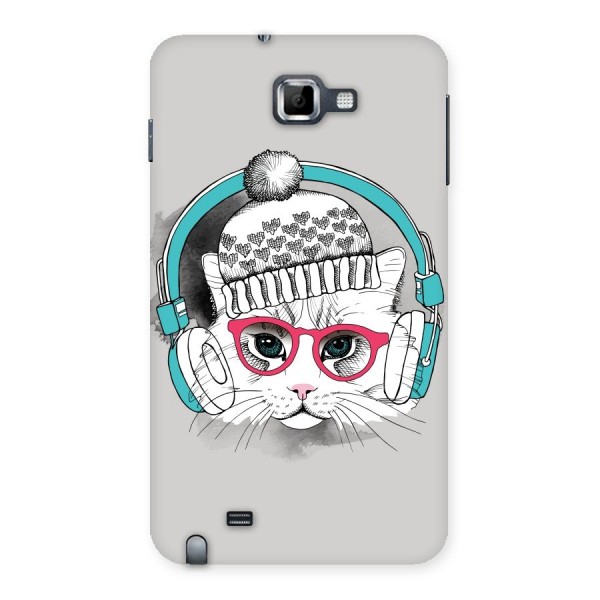 Cat Headphones Back Case for Galaxy Note