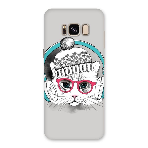 Cat Headphones Back Case for Galaxy S8