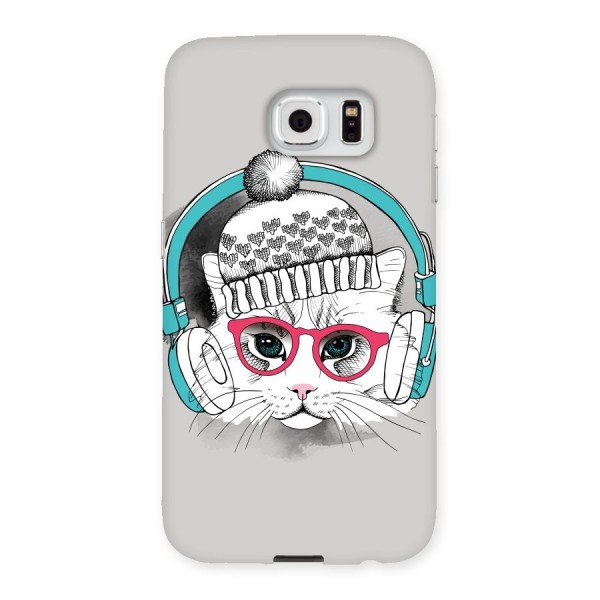 Cat Headphones Back Case for Samsung Galaxy S6