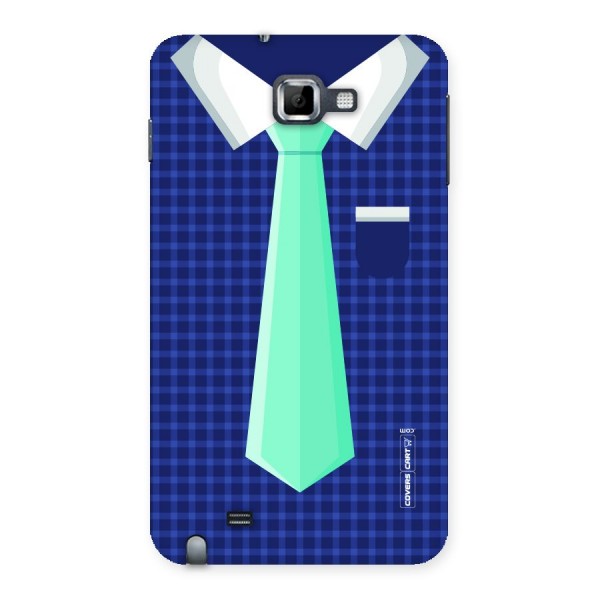 Checked Shirt Tie Back Case for Galaxy Note