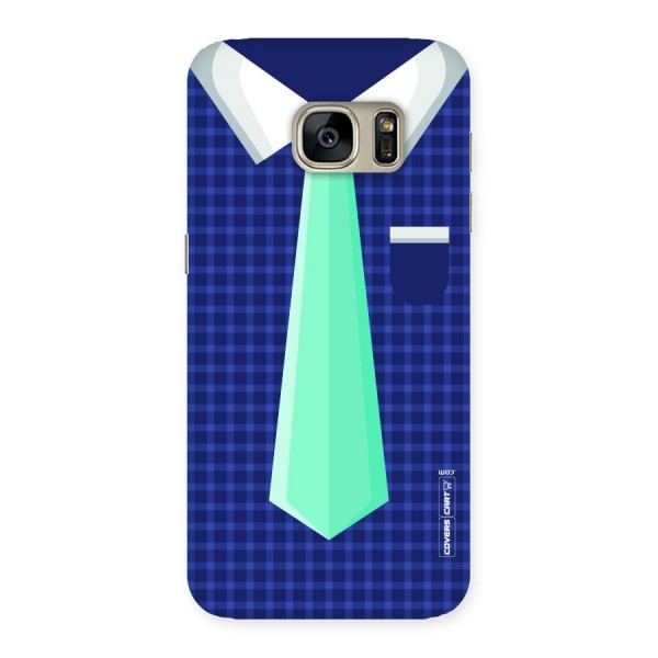 Checked Shirt Tie Back Case for Galaxy S7