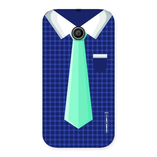 Checked Shirt Tie Back Case for Moto E