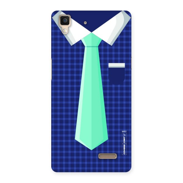 Checked Shirt Tie Back Case for Oppo R7