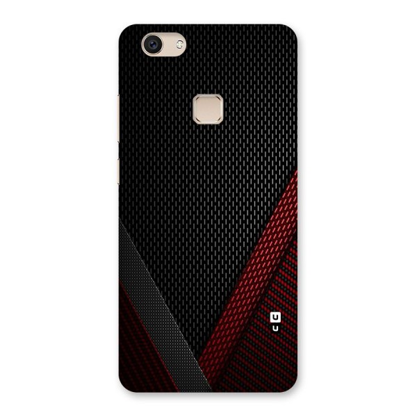 Classy Black Red Design Back Case for Vivo V7
